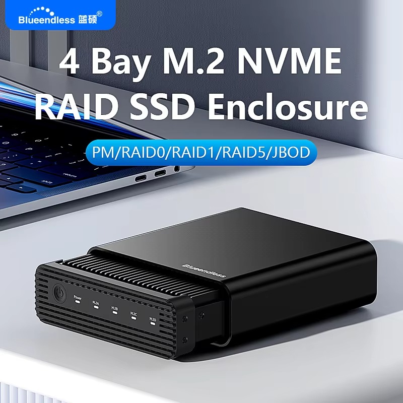 알루미늄 M2 4베이 USB4 외장 NVME SSD 케 - Case Fan 리뷰 및 가격