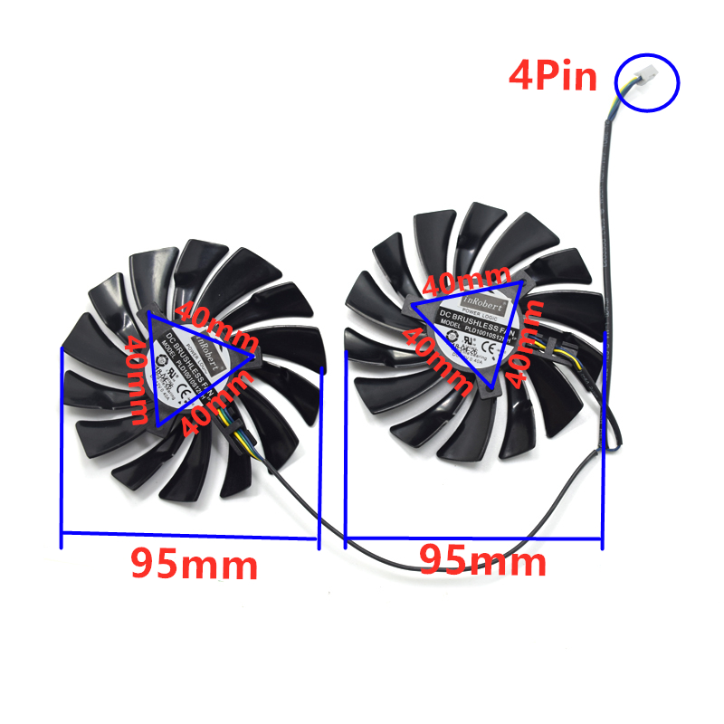 2Pcs 95mm PLD10010S12HH 비디오 카드 - Cpu Heatsink 리뷰 및 가격