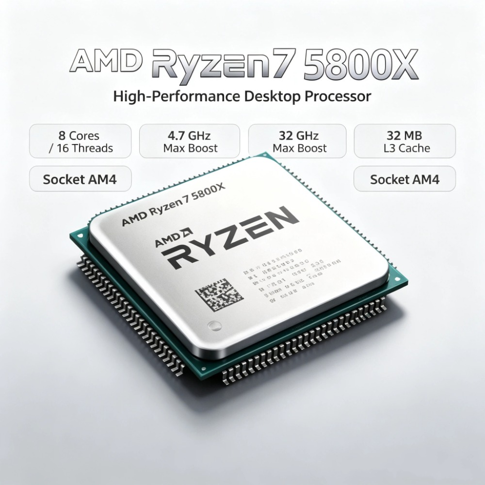 AMD Ryzen 7 5800X 언락 오버클럭 데스크탑 - Cpu Fan 리뷰 및 가격