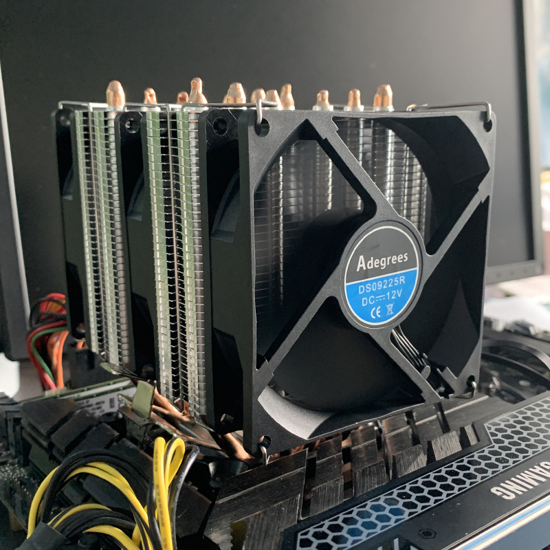 6개의 히트 파이프를 장착한 CPU 공랭 쿨러, 4핀  - Cpu Heatsink 리뷰 및 가격
